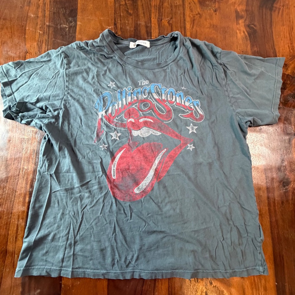 Daydreamer The Rolling Stones 1981 Tour Graphic T-Shirt Charcoal Gray Large
